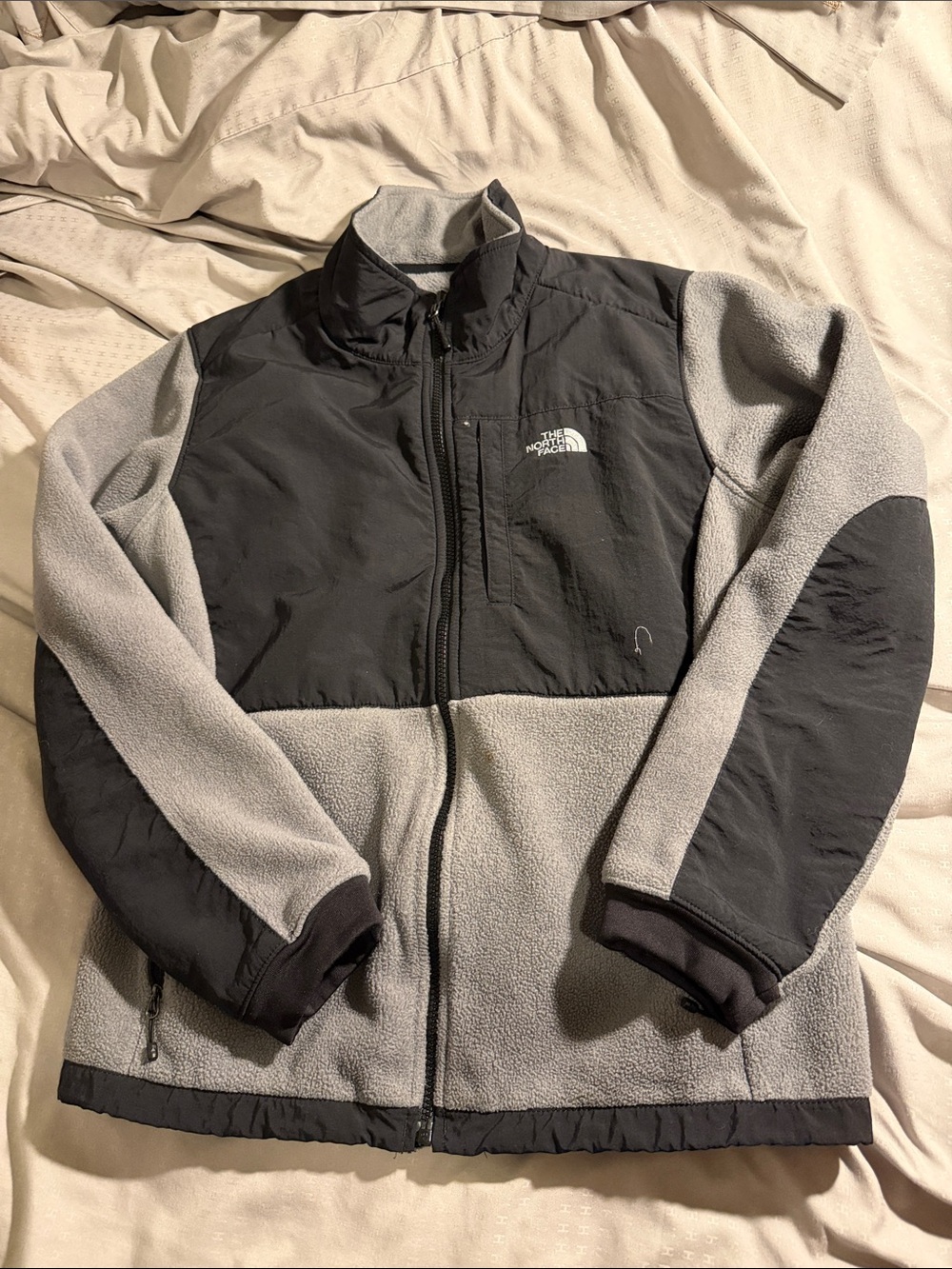 The North Face Gray and Black Fleece Ski Jacket